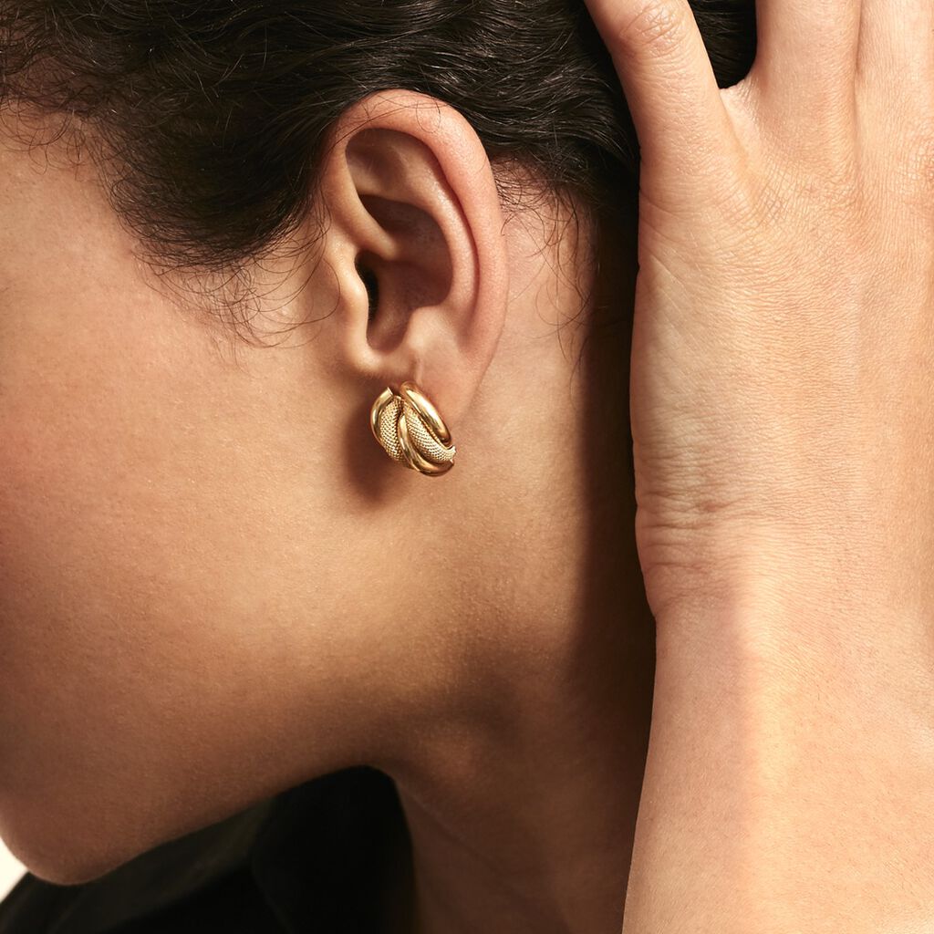 Boucles D'oreilles Pendantes Or Jaune Garda - Spannringe Damen | OROVIVO