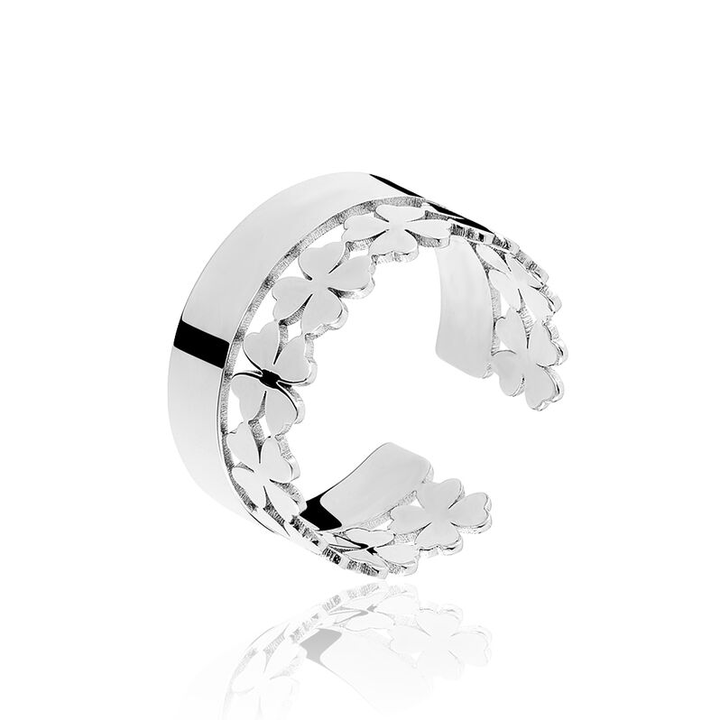 Bague Cilly Argent Blanc - Spannringe Damen | OROVIVO