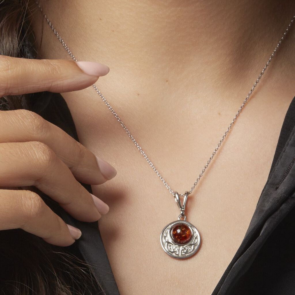 Collier Argent Et Ambre  - Spannringe Damen | OROVIVO