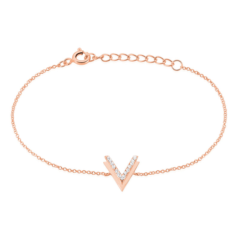 Bracelet Nollia Argent Rose Oxyde De Zirconium - Spannringe Damen | OROVIVO