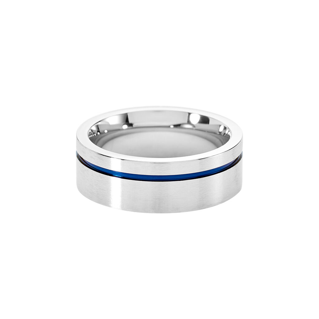 DAGOBERT Herren Ring Edelstahl Bicolor B 8 mm