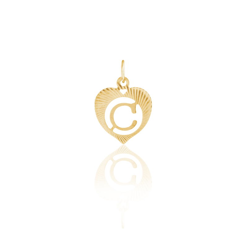 Unisex Anhänger Gold 375 Buchstabe C Herz - Schmuckanhänger Damen | OROVIVO