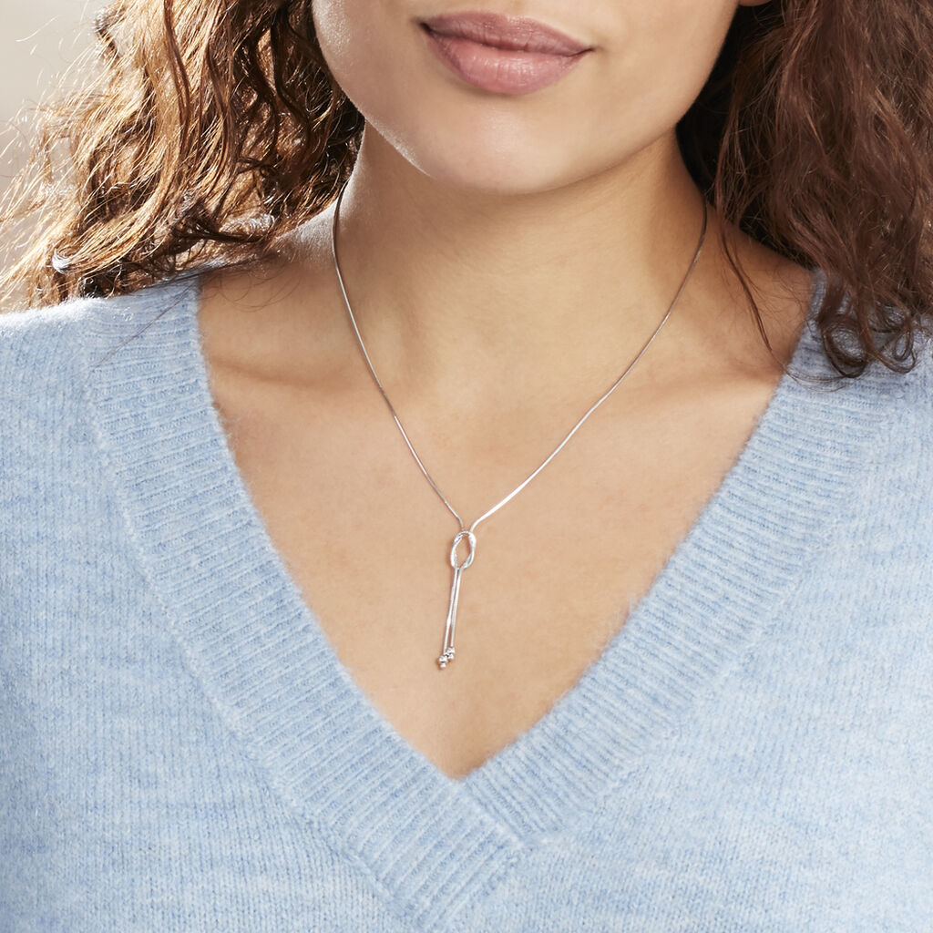 Damen Halskette Silber 925 Knoten  - Halsketten Damen | OROVIVO