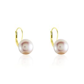 Damen Perlenohrringe Gold 375 Zuchtperlen 9-10mm Finia - Ohrhänger Damen | OROVIVO