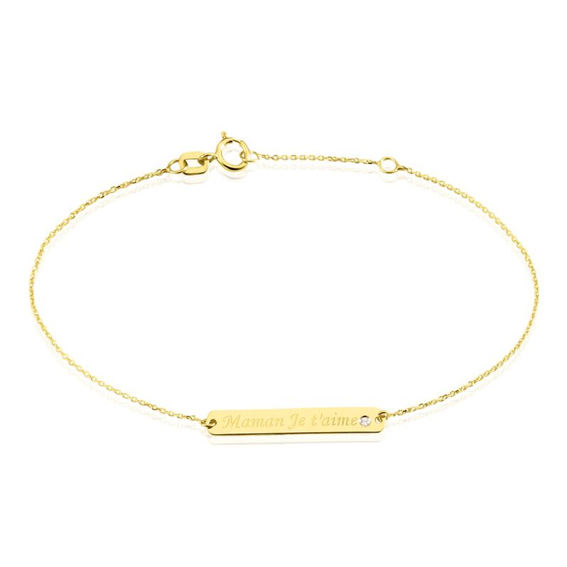 Bracelet Or Jaune Perouze Oxydes De Zirconium - Spannringe Damen | OROVIVO