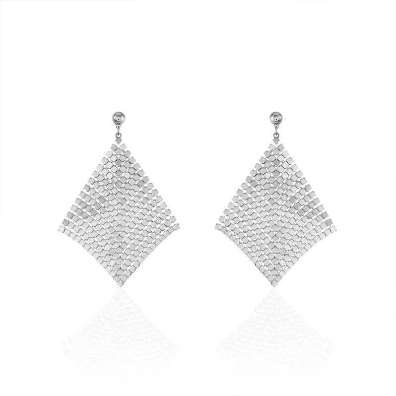 Boucles D'oreilles Pendantes Mureille Acier Blanc - Spannringe Damen | OROVIVO