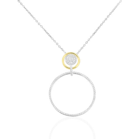 Damen Halskette Silber 925 Bicolor Zirkonia - Halsketten Damen | OROVIVO