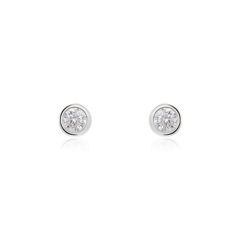 Damen Ohrstecker Weißgold 375 Diamant 0,15ct Ofelia  - Ohrstecker Damen | OROVIVO