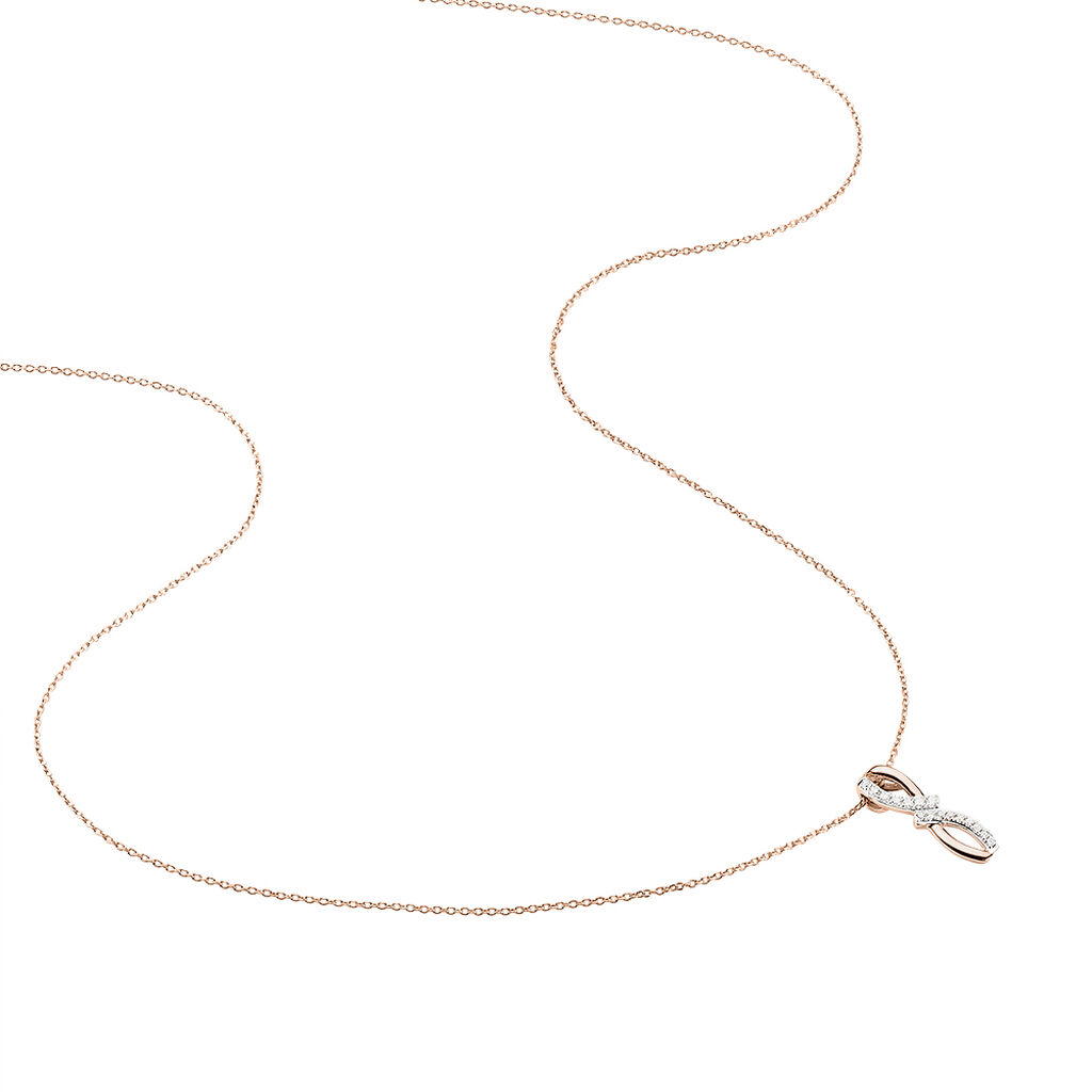 Collier Louisa Or Rose Forme Vague - Spannringe Damen | OROVIVO