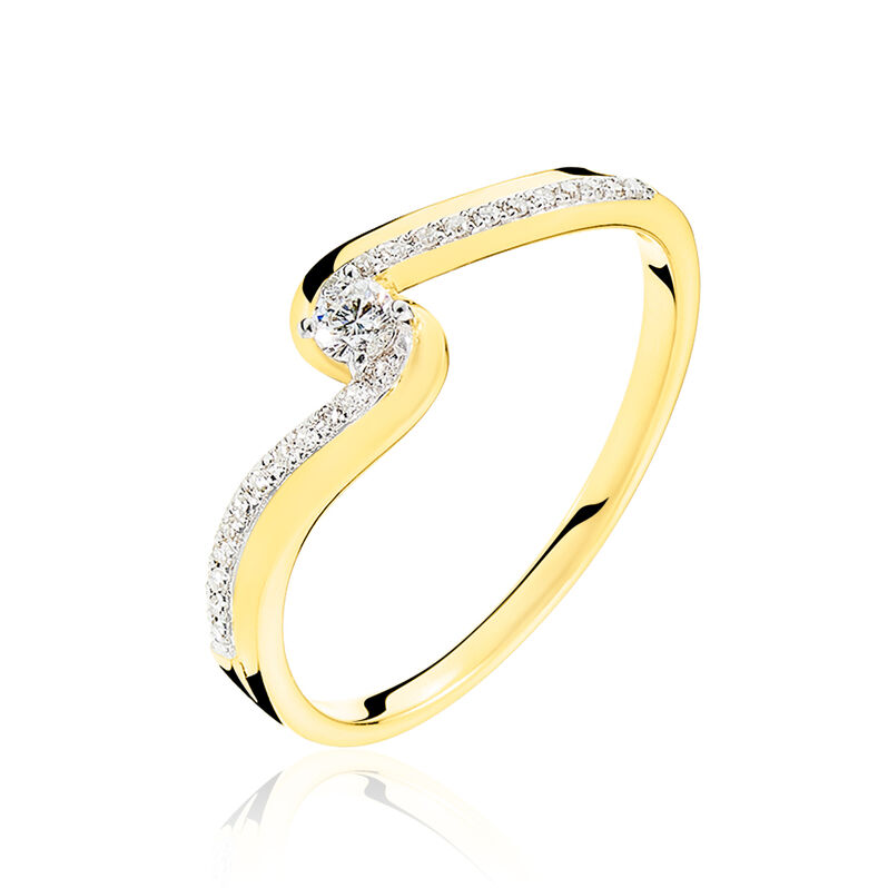 Bague Solitaire Sitan Or Jaune Diamant - Spannringe Damen | OROVIVO