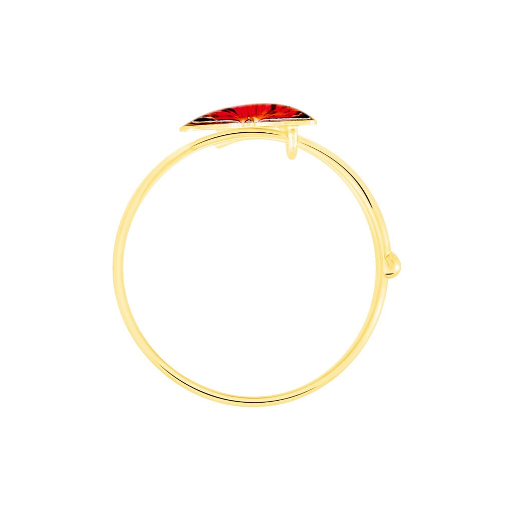 Bague Or Jaune Papillon Smalto - Spannringe Kinder | OROVIVO