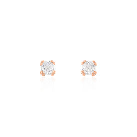 Damen Ohrstecker Roségold 375 Rosé Zirkonia Carré Doreen - Ohrstecker Damen | OROVIVO