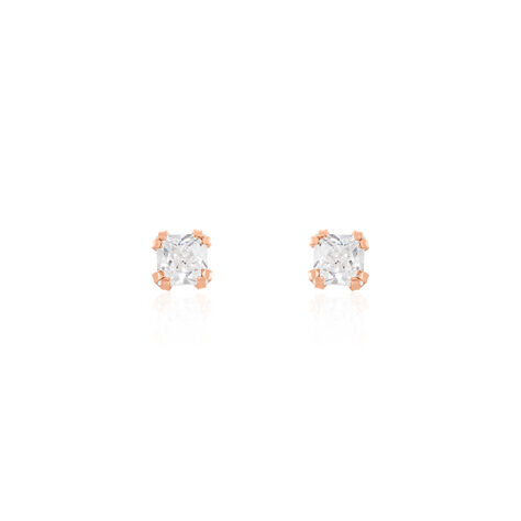 Damen Ohrstecker Roségold 375 Rosé Zirkonia Carré Doreen - Ohrstecker Damen | OROVIVO
