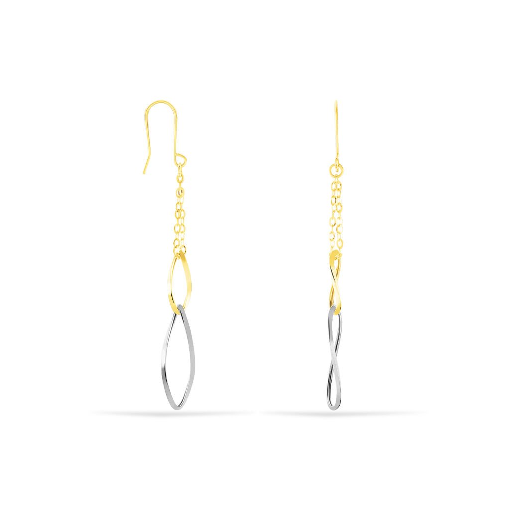 Boucles D'oreilles Pendantes Benedicte Or Bicolore - Spannringe Damen | OROVIVO