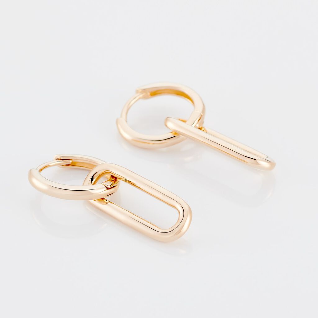 KAMILAH Damen Creolen Vergoldet Kettenglieder