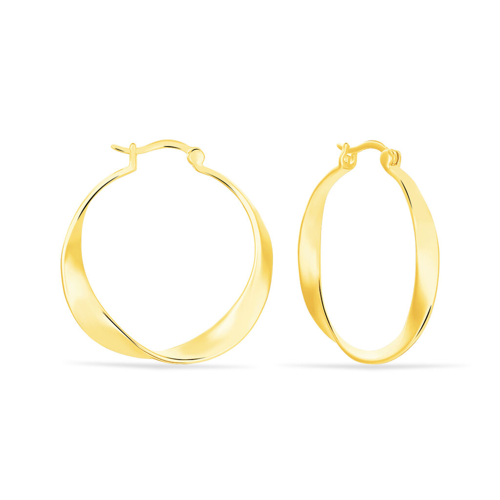 SISSI Damen Creolen Silber vergoldet 925 B 3 mm