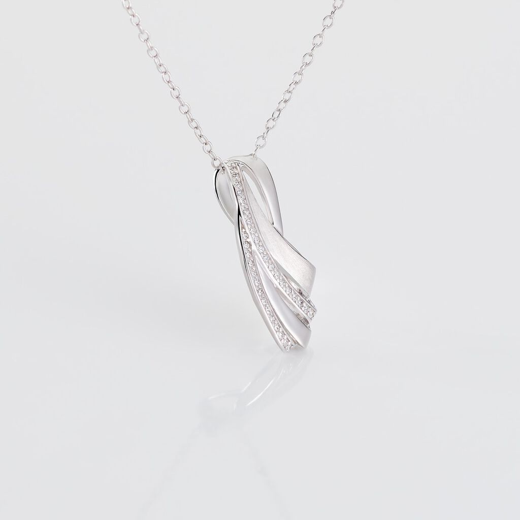 VIENNA Damen Collier Silber Silber 925 Zirkonia Wei&szlig;