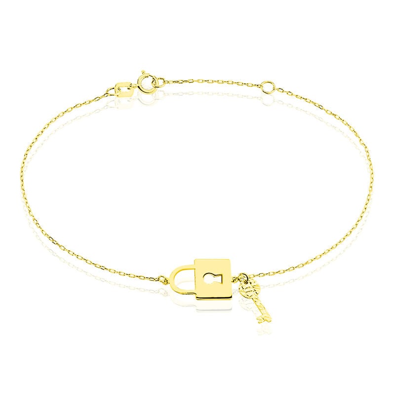 Bracelet Sandrine Or Jaune Cadenas Clef - Spannringe Damen | OROVIVO