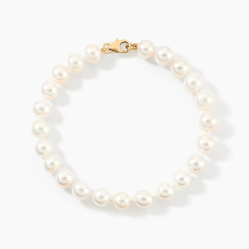 Bracelet Shola Or Jaune Perle De Culture D'akoya - Spannringe Damen | OROVIVO