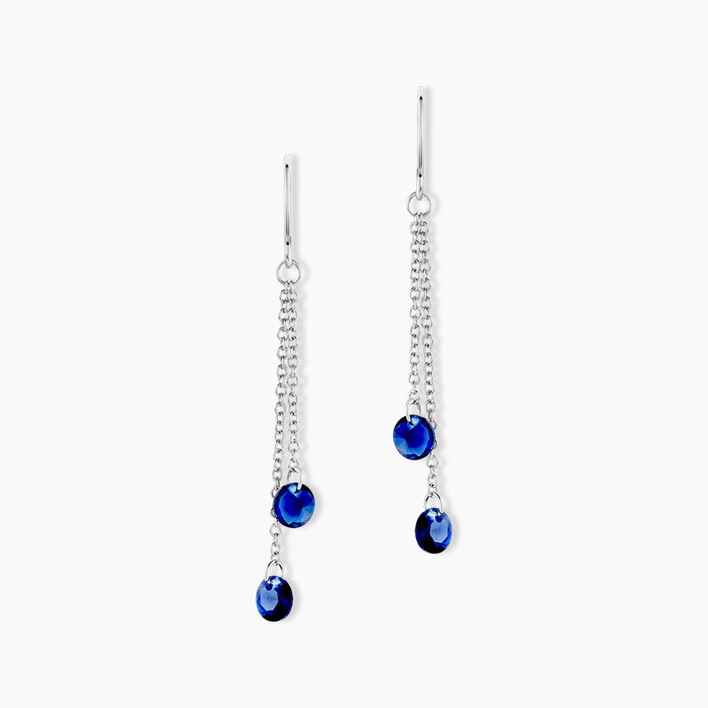 Boucles D'oreilles Lidiwine Argent Rhodié Weiss Oxyde - Spannringe Damen | OROVIVO