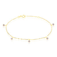 Damen Armband Gold 375 Zirkonia Violett Kreis Talila 1