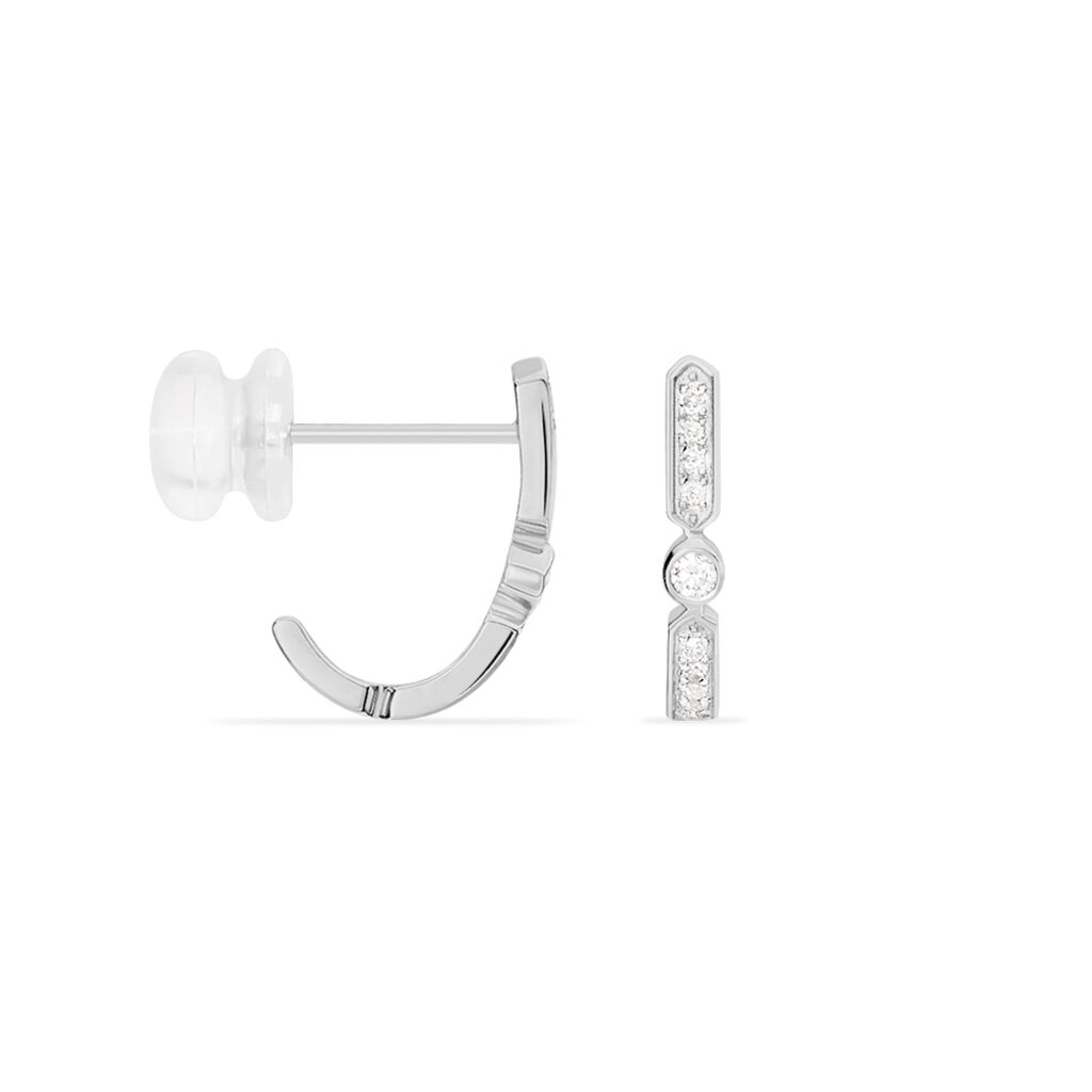 Boucles D'oreilles Or Weiss Art Deco - Spannringe Damen | OROVIVO