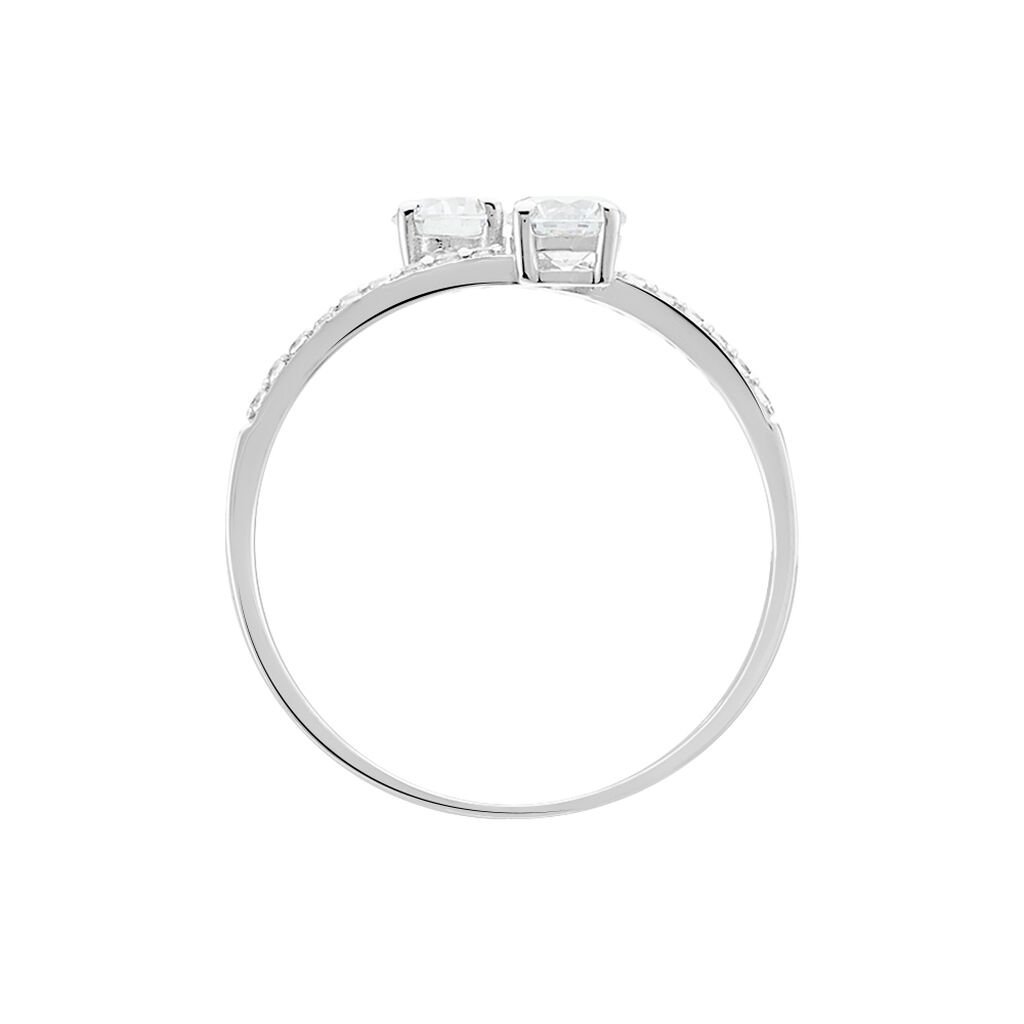 Bague Arista Or Blanc Oxyde De Zirconium - Spannringe Damen | OROVIVO