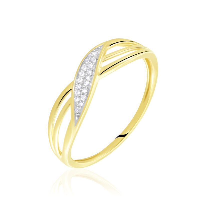 Bague Or Jaune Passane Diamants - Spannringe Damen | OROVIVO