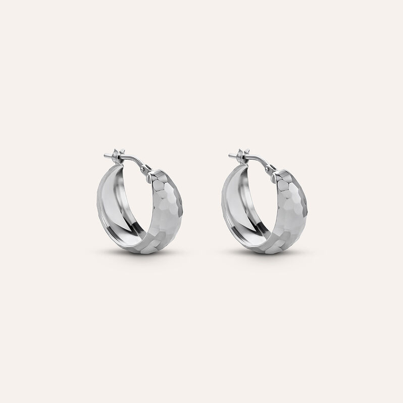 Orecchini A Cerchio Silver Collection Argento Rodiato - Spannringe Damen | OROVIVO
