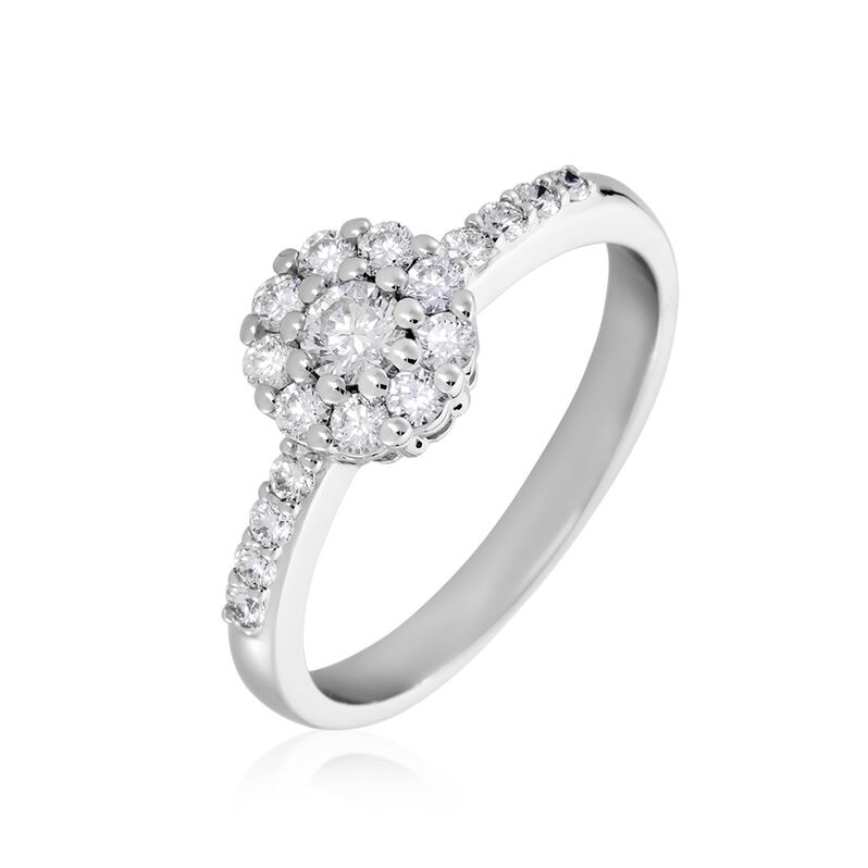 MARYN Damen Ring Wei&szlig;gold 750 (18 Karat) Diamant Wei&szlig; 0,5 ct - Verlobungsringe Damen | OROVIVO