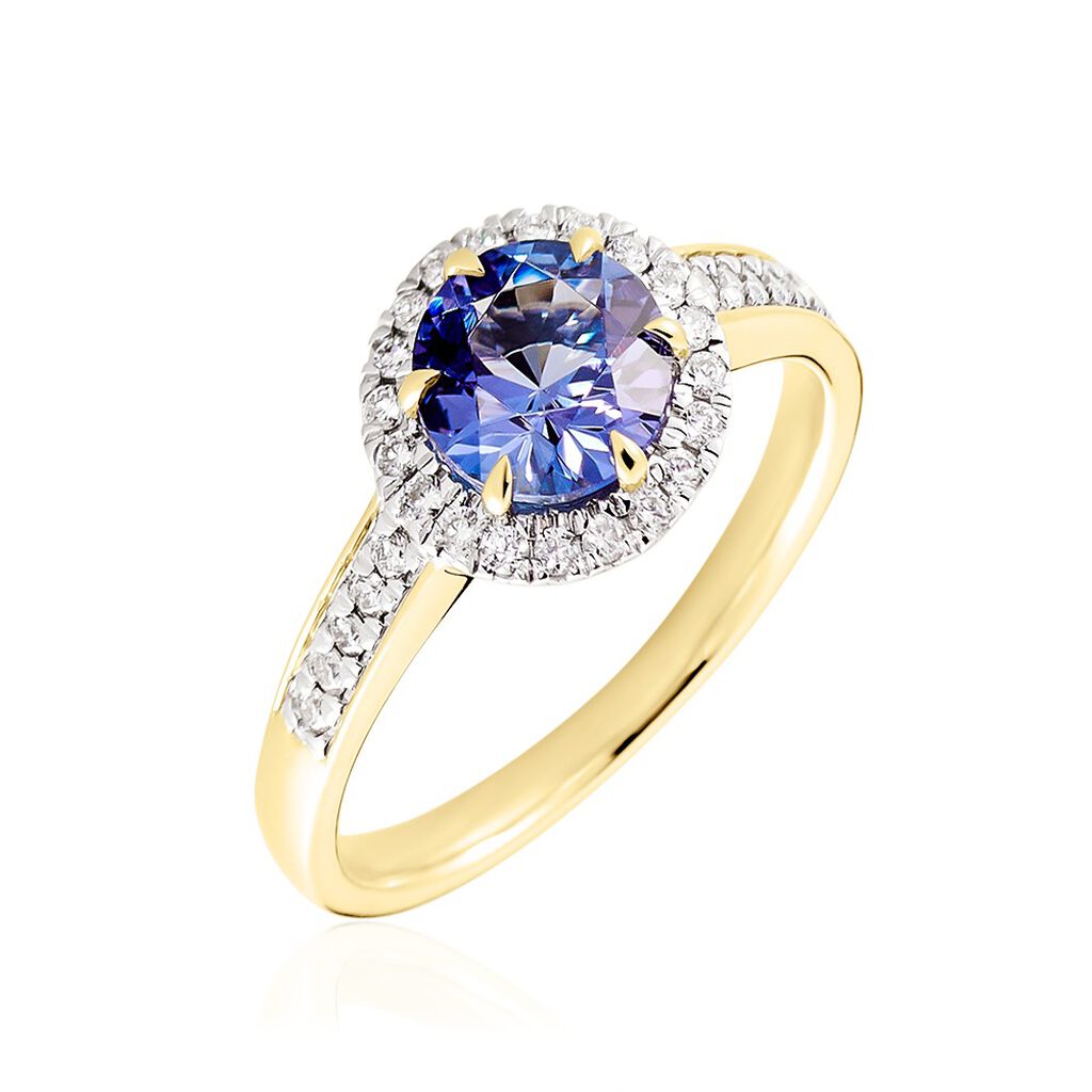 🦚 Damen Ring Gold 585 Tansanit Blau 1,51ct Catherine , Ring mit Stein
