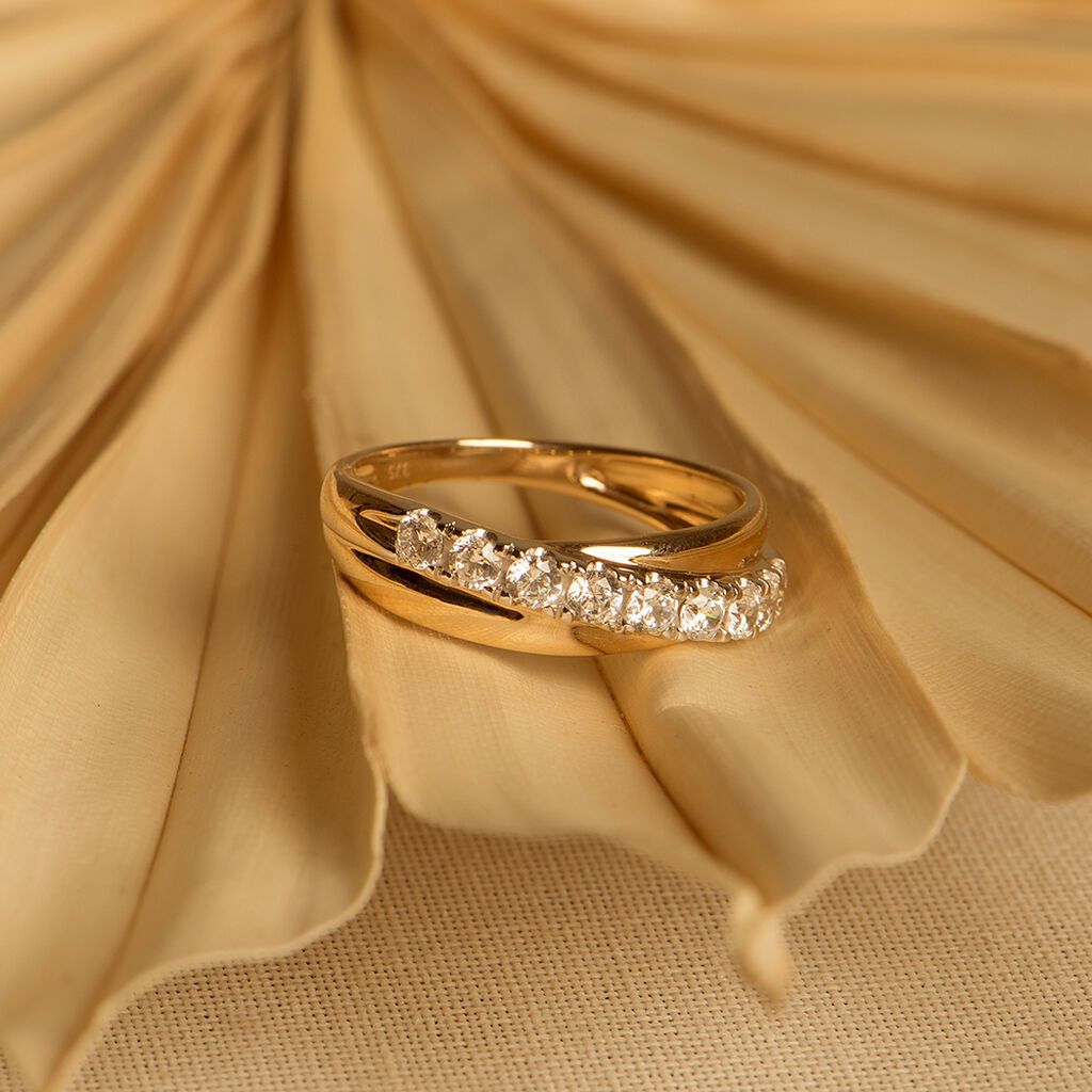 Damenring Gold 375 Zirkonia Elenor  - Ringe mit Stein Damen | OROVIVO