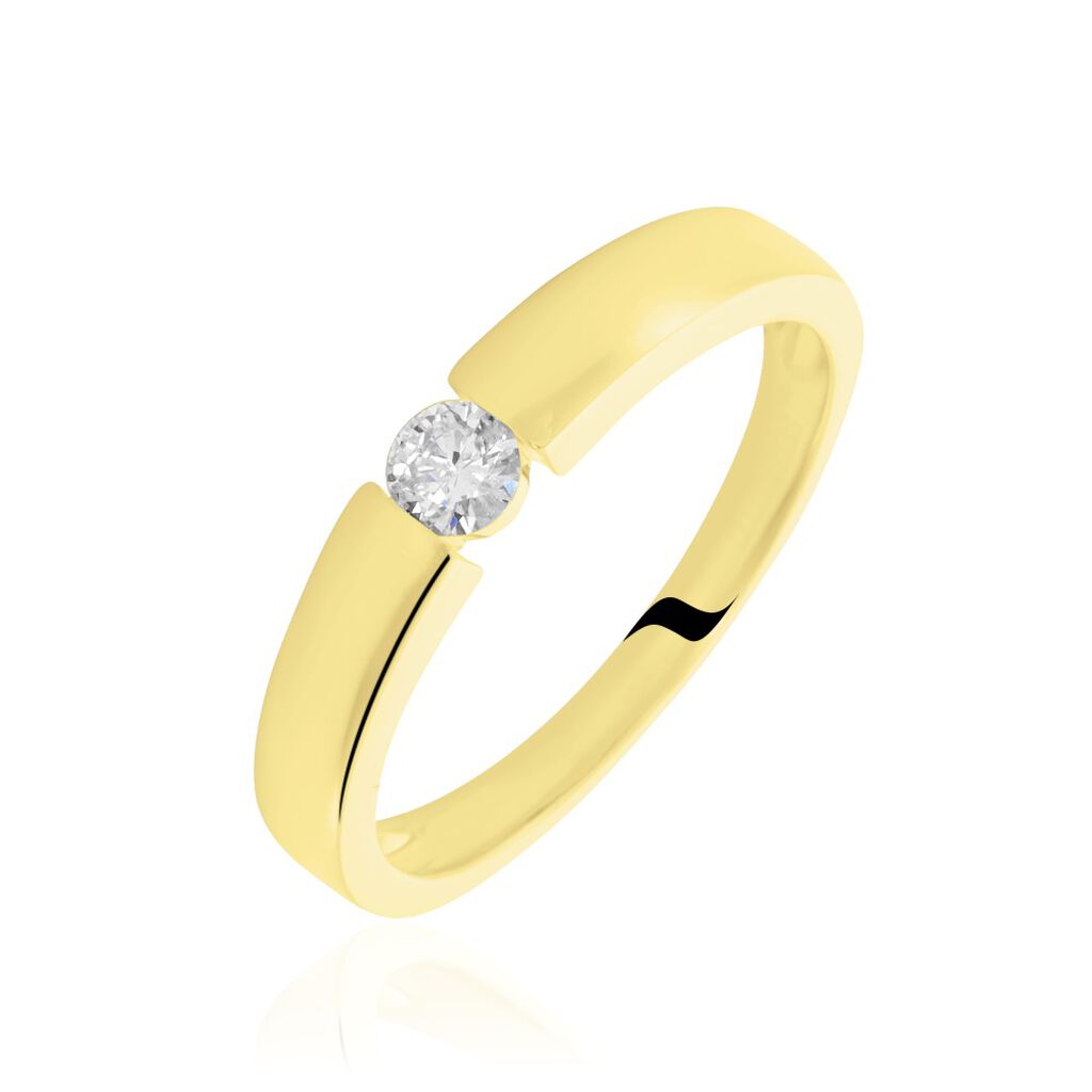Damen Ring Gold 375 Diamant 0,15ct Kreis Valencia  - Hochzeitsringe Damen | OROVIVO