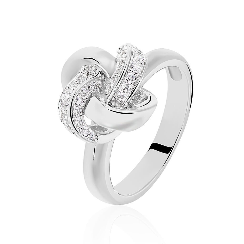 KOKINA Damen Ring Silber 925 Zirkonia Wei&szlig;