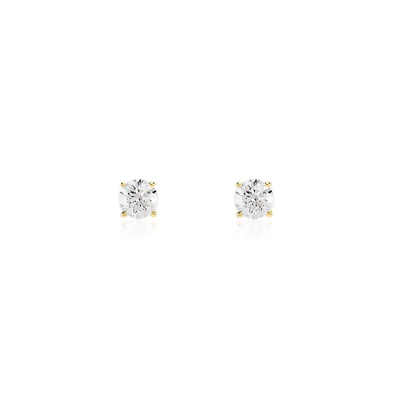Boucles D'oreilles Puces Or Jaune Victoria Diamants - Spannringe Damen | OROVIVO