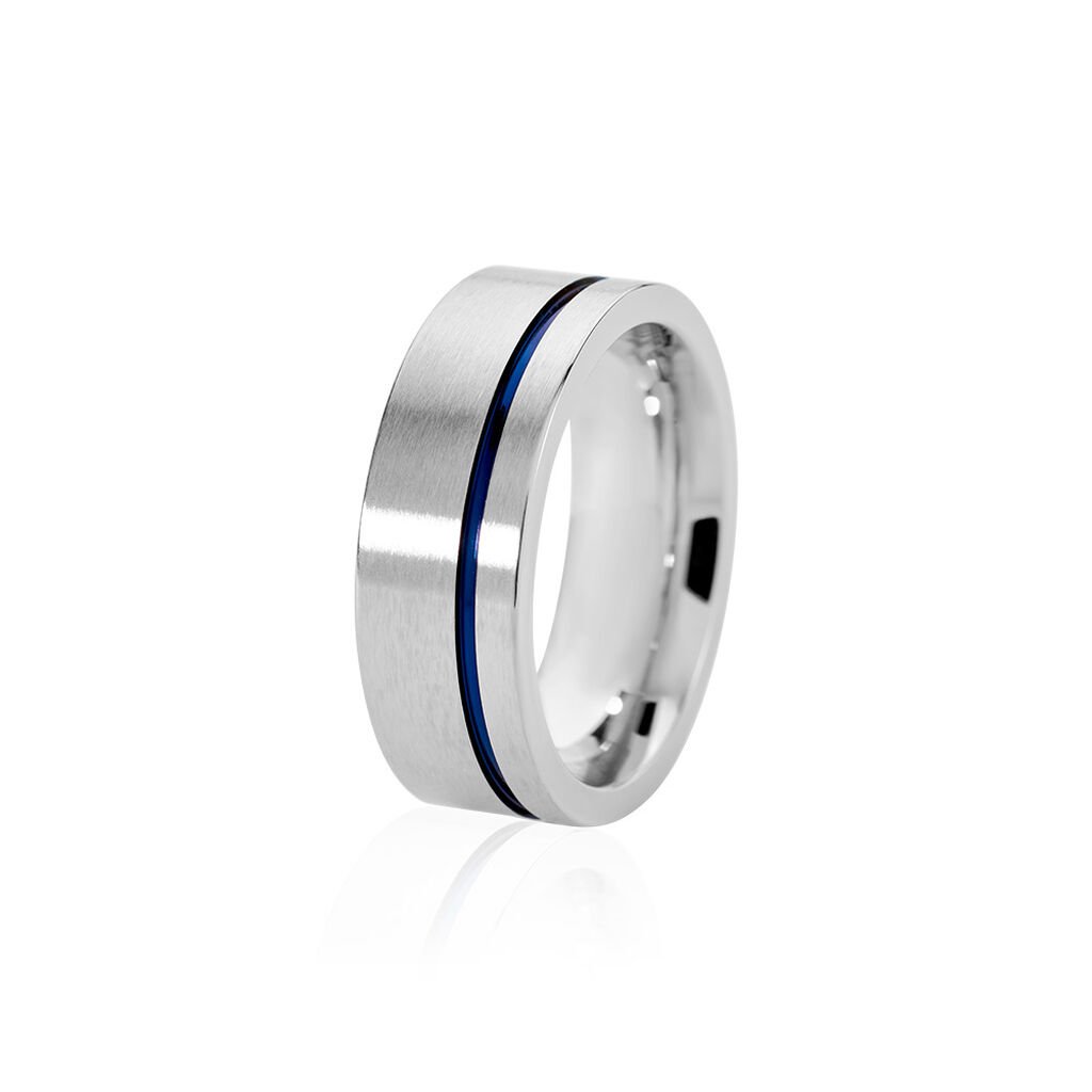 DAGOBERT Herren Ring Edelstahl Bicolor B 8 mm, Ring ohne Stein