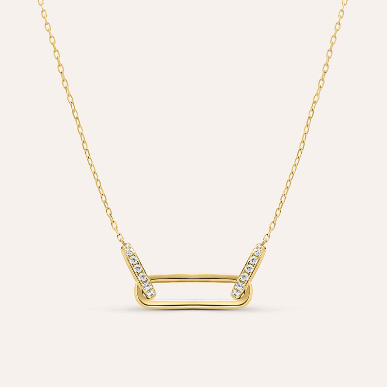 Collana Diamade Glam Oro Giallo Diamante Lab-Grown - Spannringe Damen | OROVIVO