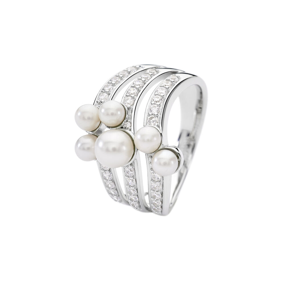 Damen Ring Silber 925 Rund Weiß Geometrisch Meraviglioso - Solitärringe Damen | OROVIVO