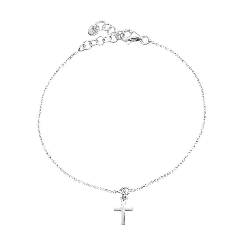 Bracciale croce in argento rodiato - Spannringe Damen | OROVIVO