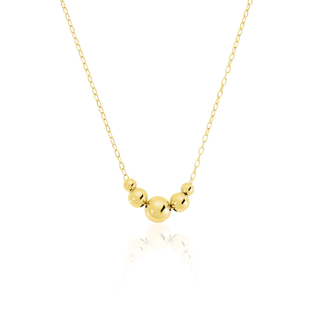 JULE Damen Collier Silber vergoldet 925 B 1,3 mm