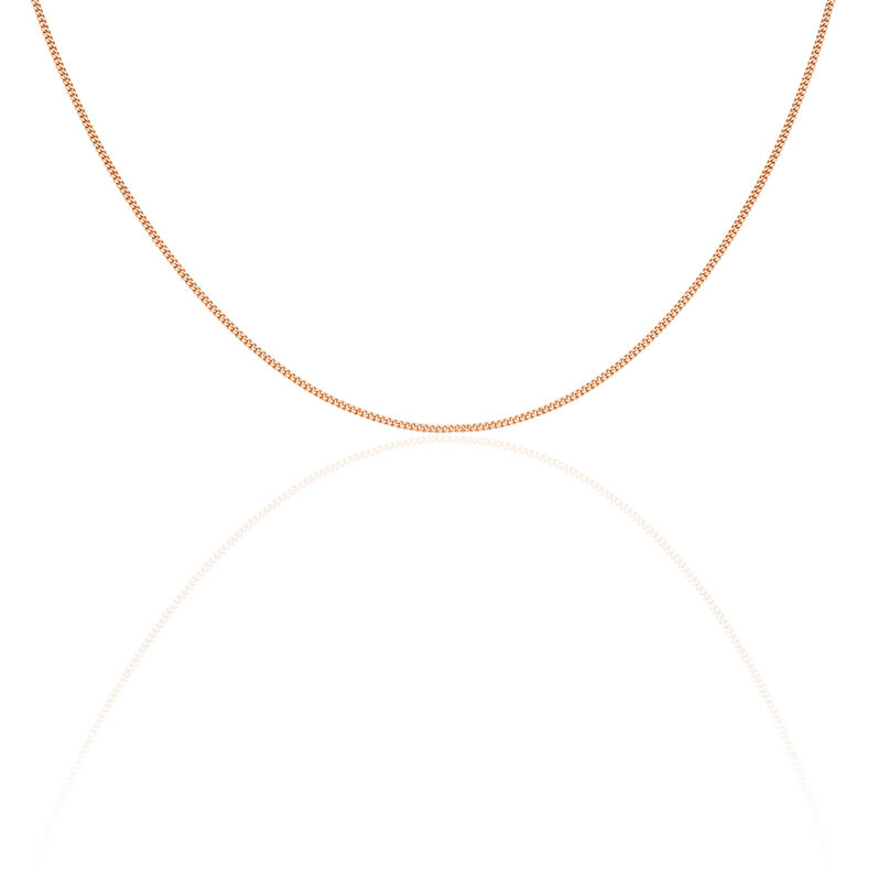 PANZER S FLACH 3 Damen Kette Silber rosevergoldet 925 B 1,6 mm - Halsketten Damen | OROVIVO