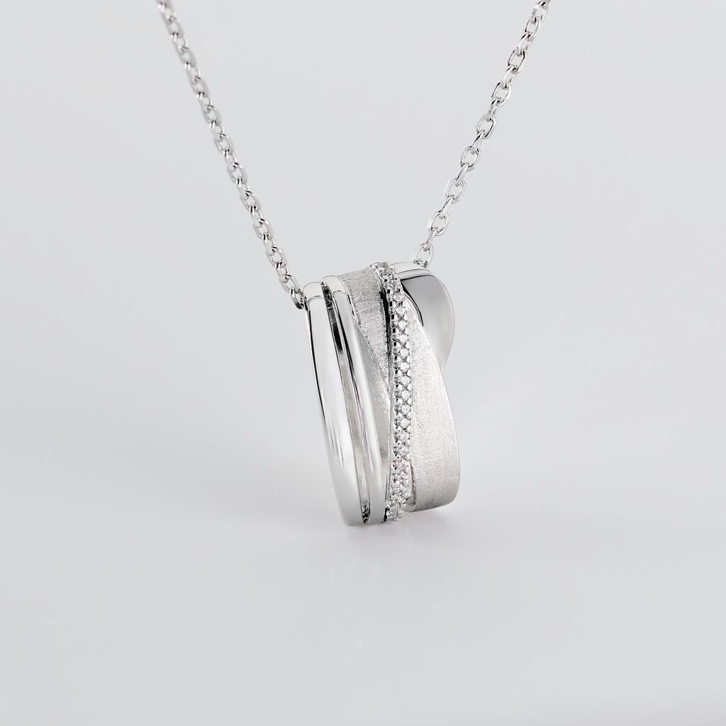 Damen Collier Silber Silber 925 Zirkonia Ira - Halsketten Damen | OROVIVO