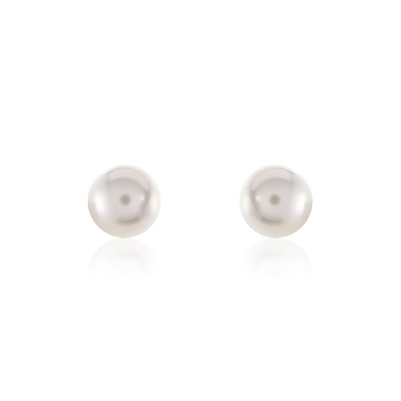 Damen Perlenohrringe Gold 585 Akoyaperle 6-7mm Grace - Ohrstecker Damen | OROVIVO