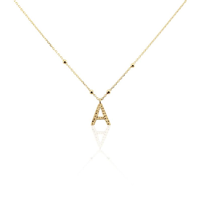 Collier Plaqué Or Jaune Lettra - Spannringe Damen | OROVIVO