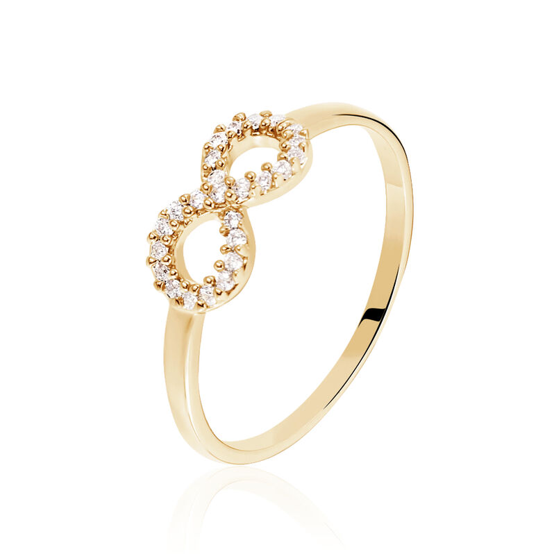Bague Plaque Or Jaune Infini Oxyde - Spannringe Damen | OROVIVO