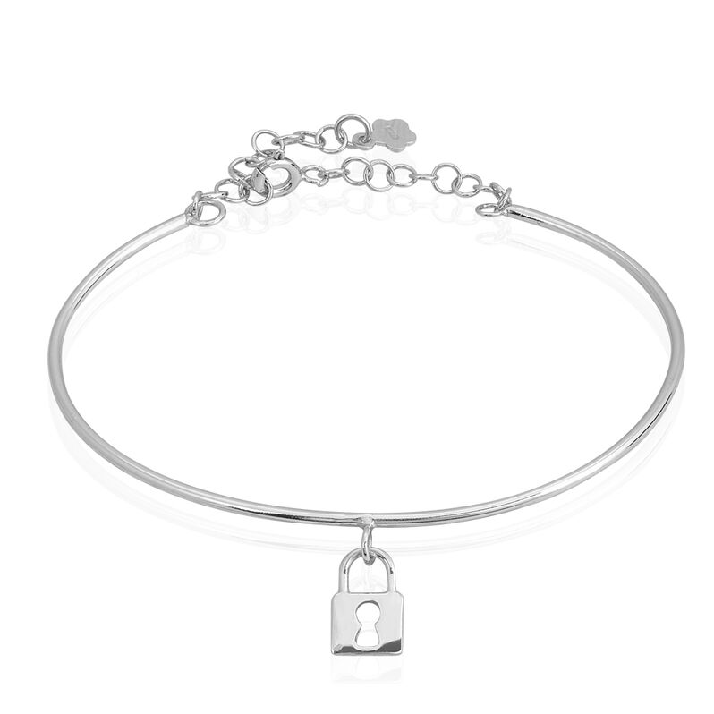 Bracelet Jonc Perleen Argent Blanc - Spannringe Damen | OROVIVO