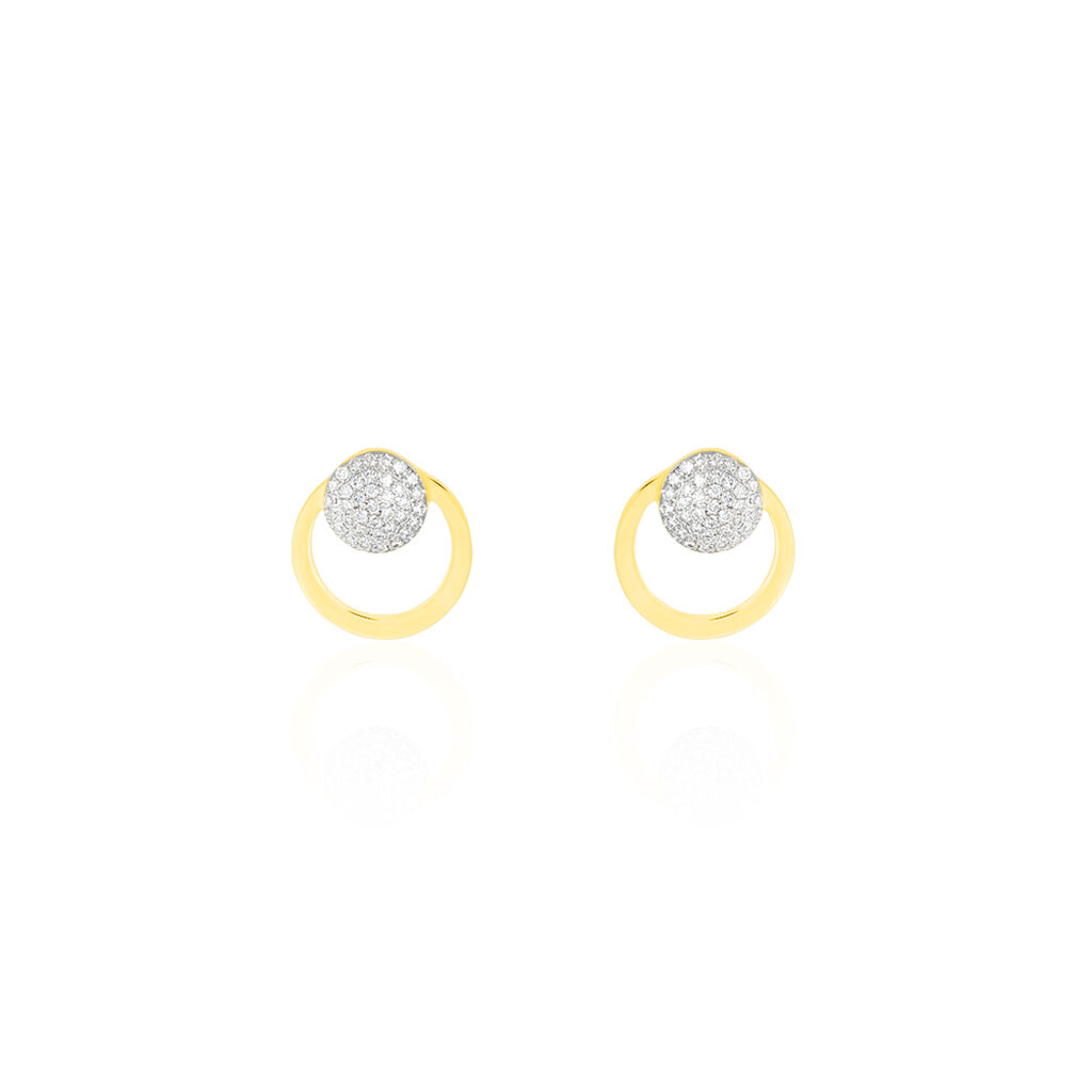 Boucles D'oreilles Amane Or Jaune Puces - Spannringe Damen | OROVIVO