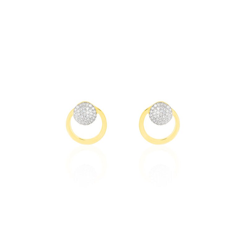 Boucles D'oreilles Amane Or Jaune Puces - Spannringe Damen | OROVIVO