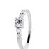 LUNIRA Damen Ring Silber 925 Zirkonia Wei&szlig; 0,09 ct