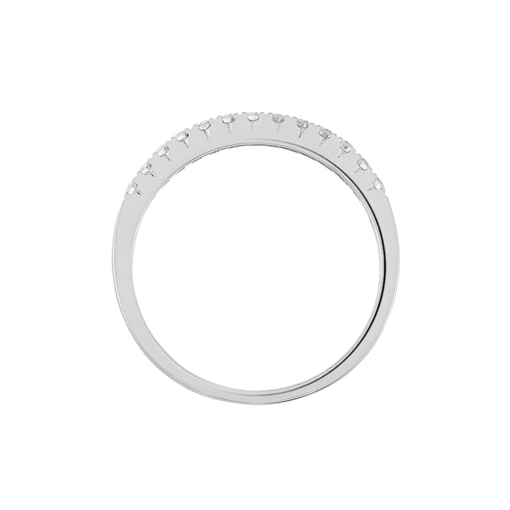 Damen Trauring Weißgold 375 Diamant 0,28ct Memo Luisa 1,70mm  - Eheringe mit Stein Damen | OROVIVO